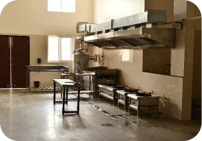 kitchen in old age home